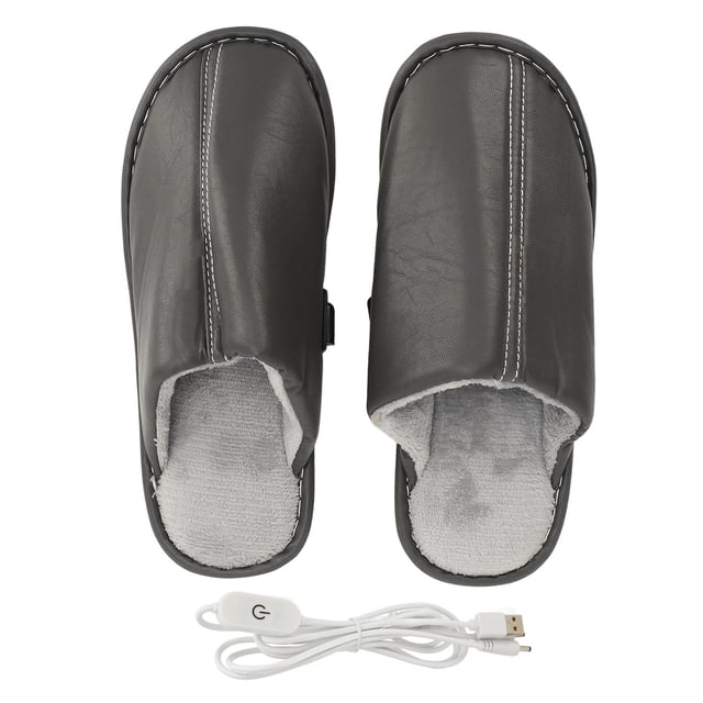 Zapatillas con calefacción eléctrica USB para hombres Zapatillas con calefacción eléctrica 3 engranajes para clima frío de invierno Tamaño 42-43