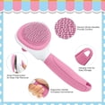 thumbnail image 3 of Cat Brushes for Indoor Cats, Dog Brush for Shedding with Metal Cat Comb, Self Cleaning Pet Hair Brush with Release Button for Grooming Kitten(Pink), 3 of 6
