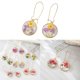 thumbnail image 2 of Round Dries Flower Earrings Dried Flower Drop Earrings Dried Flower Dangle Earring Alloy Material Party Jewelry for G, 2 of 4