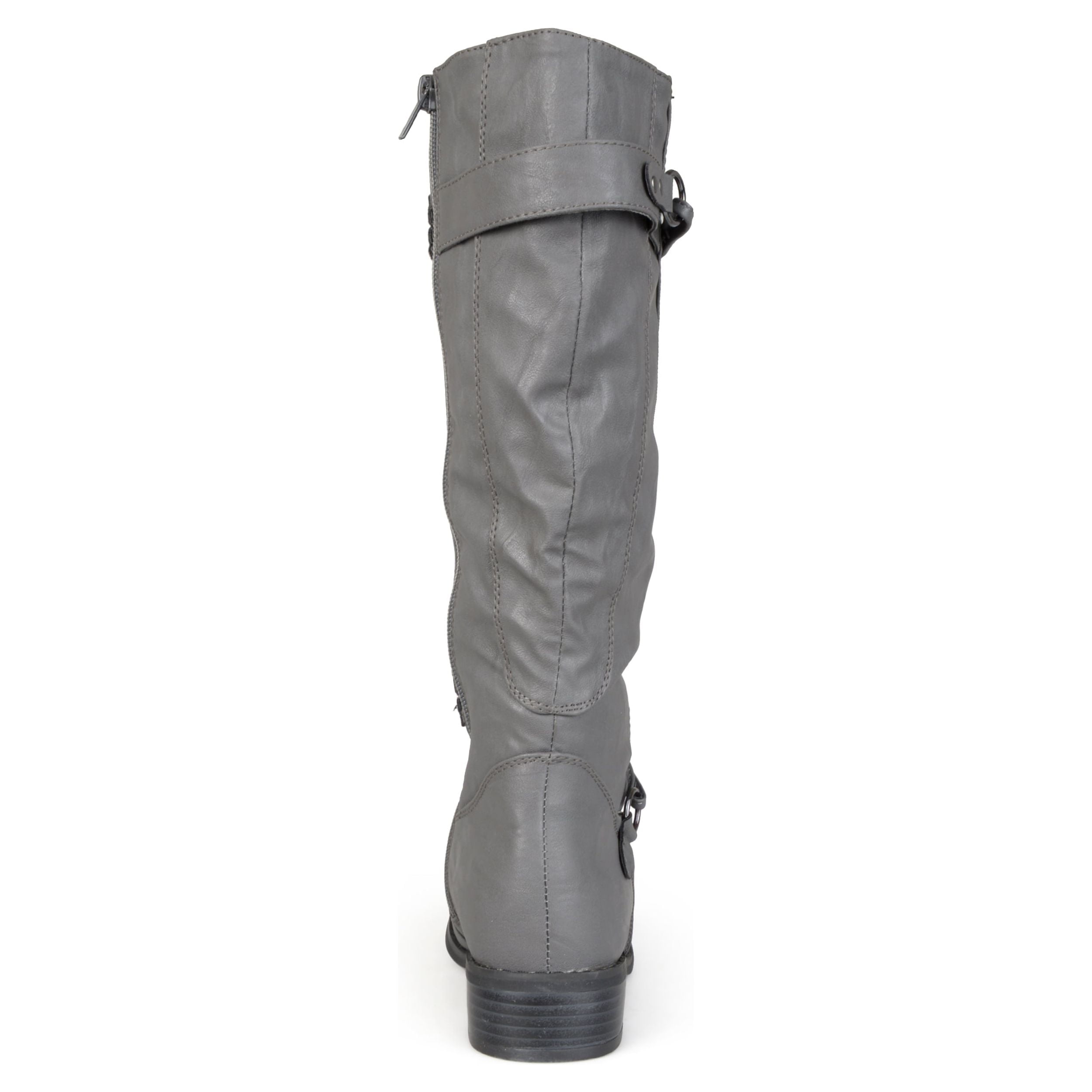 Journee Womens Harley Extra Wide Calf Stacked Heel Riding Boots