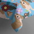thumbnail image 5 of Basset Hound Dog and Flower Square Tablecloth,Waterproof Square Table Cover,Wipeable Spillproof Washable Table Cover for Home Kitchen Party Decor 52"x52"(132x132cm), 5 of 6