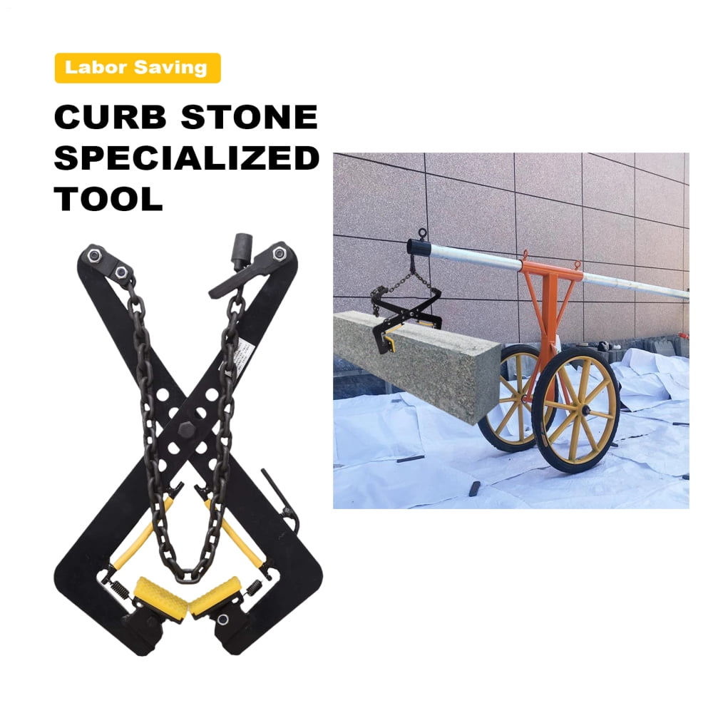 Vertical Stone Scissor Clamps 700Lbs Capacity, 12-17 Inch Adjustable Range for Marble, Glass, and Metal Slab Handling in Warehouses