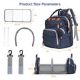 thumbnail image 3 of Baby Diaper Bag Backpack Shengmeister Large Waterproof Blue, 3 of 7