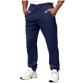 thumbnail image 2 of COSFO Sweatpants Men Athletic Blue with Pockets Baggy Elastic Bottom Jogger Pants Running Elastic Waist Workout Loose Fit Trousers Mens Sweatpants, 2 of 7