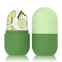 GeeRic Ice Face Roller, Silicone Ice Facial Rollers, Cube Face Contour for Eyes Neck, Beauty Facial Massage Roller Remove Dark Circle Pore Shrink Face Roller Skin Care Tools (Green)