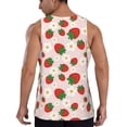 thumbnail image 3 of Easygdp Strawberry Floral Men's Tank Top, Sleeveless Muscle T Shirts, Breathable, Quick-Dry, Loose for Gym, Running, Fitness - 4X-Large, 3 of 9