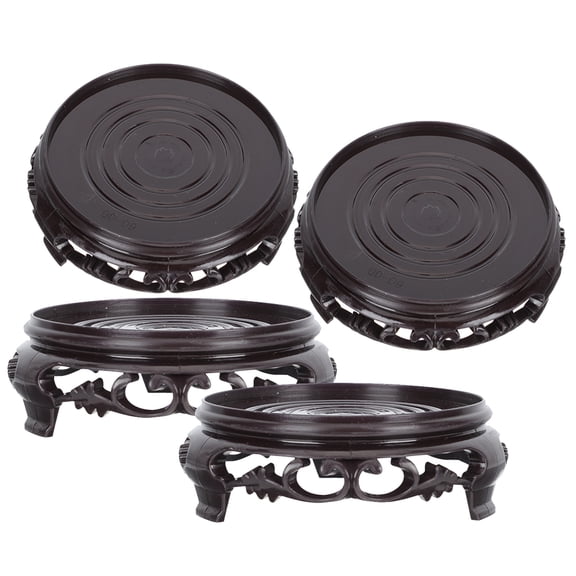 4pcs Display Base Set for Handicraft Figurines, Tabletop Vase, Fish Stand, Decorative Display Stands