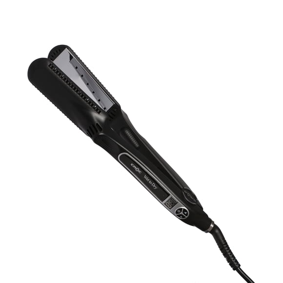 CROC alaciadora Wet to Dry - Plancha para cabello seco y húmedo (Negro)