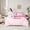 Pink E, variant on Feelyou Donut Initial Q Comforter Set 7pcs, Princess Pink Bowknot Queen Bedding Sets