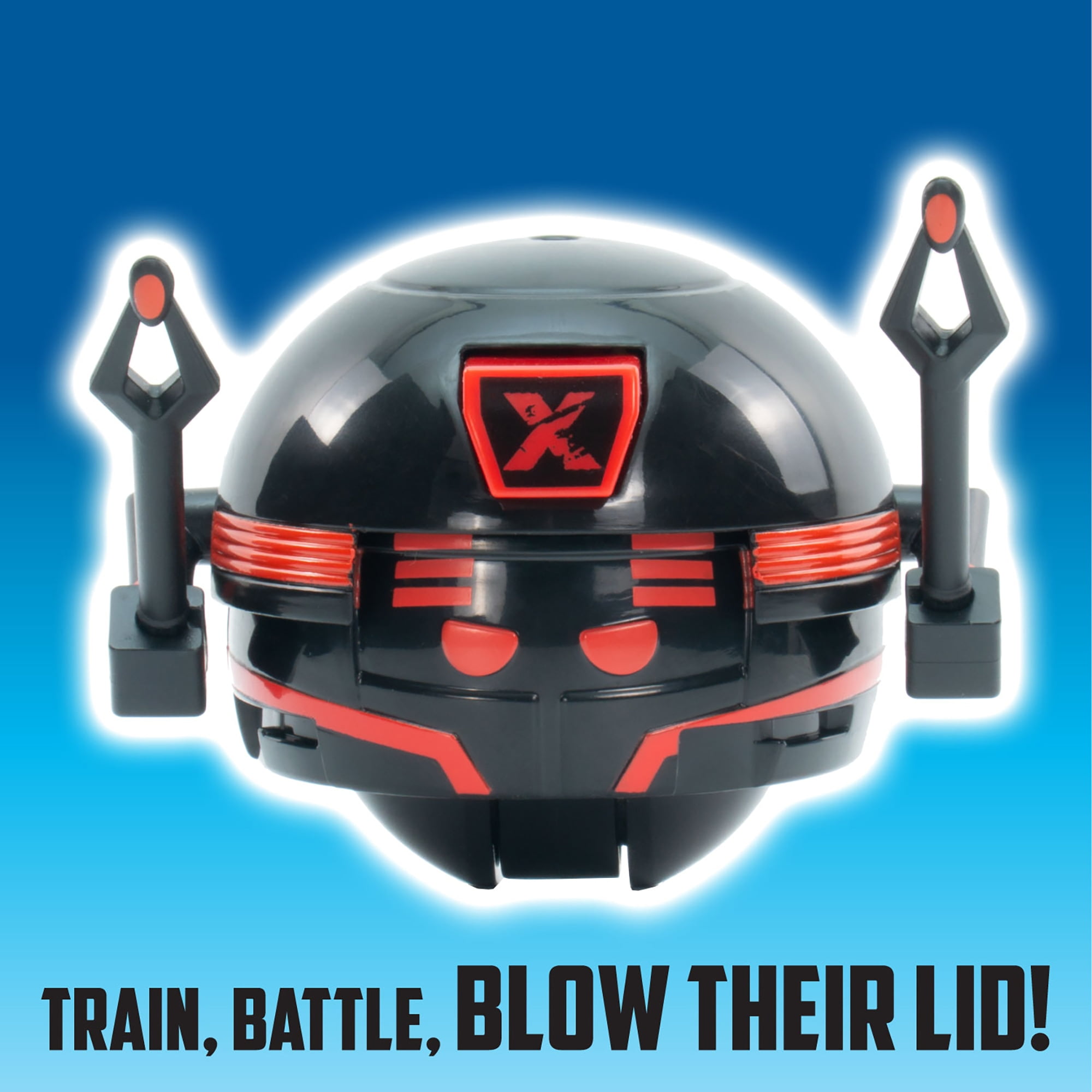 Battle Ballz: Training Pack - Evil Robot - Weapon Wielding Toy Figure, Rolling Colorful Ball Character, Training Ramp, Blow Your Lid Button, Kids 3+