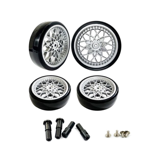 Tholdsy 4 piezas RC Neumático Hexagonal Adaptador de actualización Pieza de repuesto Neumáticos de estilo de coche Cubos de rueda de control remoto Kits de construcción modelo No.02 Tholdsy FN001022-02