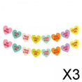 thumbnail image 1 of Banner del Día de San Valentín Soledad Decoración de Pared Guirnalda Colgante de Corazón DIY 3 piezas, 1 of 10
