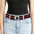 thumbnail image 5 of Dodge Belt, Seatbelt Buckle Belt, Dodge Hellcat Stripe Logo Black Red, 34 to 52 Inches, 5 of 9