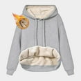 thumbnail image 2 of MIASHUI Men's Winter Sherpa Hoodie Plush Lined Pockets Athletic Casual Pullover Long Sleeve Warm Top Grey,M, 2 of 5