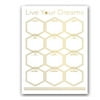 Ready2HangArt 'Glam' Dry Erase Monthly Calendar on ArtPlexi Gold, White 20 In. H X 16 In. W
