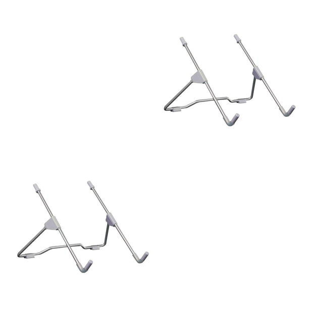 Cateissary Soporte plegable para portátil 2021, soporte ajustable portátil de aleación de aluminio, soporte de refrigeración, , tableta, Gris plateado 2Conjunto