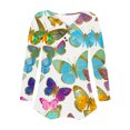 thumbnail image 2 of ICHUANYI Clearance Women's Long Sleeve Summer V Neck Sexy Casual Tops Regular Gradient Blouse Tops ICHUANYI "ICHUANYI", 2 of 4