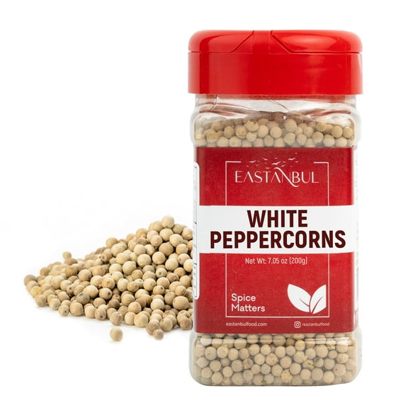 Eastanbul White Peppercorns for Grinder Refill, Whole White Peppercorn, 7.1oz