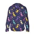 thumbnail image 3 of Daiia Colorful Dinosaur UPF 50+ Sun Protection Hoodie Jacket Lightweight Long Sleeve Sun Shirt for Women Men with Pocket Hiking Outdoor-X-Large, 3 of 9
