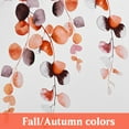 thumbnail image 4 of Alishomtll Fall Autumn Kitchen Curtains Grey Orange Watercolor Leaves Print Tier Windows Drapes Sets 36 Inch ,Rod Pocket, 4 of 7