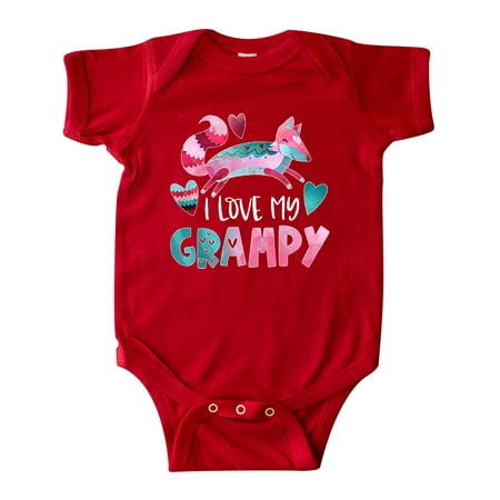 

Inktastic I Love My Grampy Pink and Blue Fox with Hearts Gift Baby Boy or Baby Girl Bodysuit