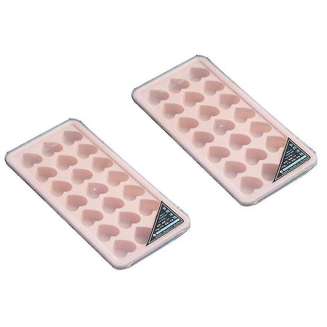 Bandeja en forma de corazón para cubitos de hielo de silicona de 27 cm Molde para 21 cubitos de hielo con tapa extraíble Flexible WD.WDQZL Hogar