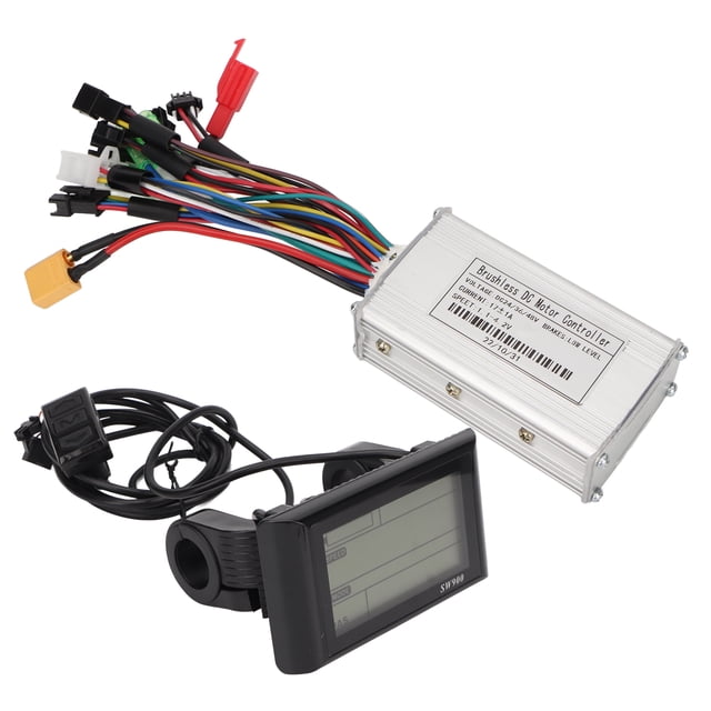 Controlador de motor sin escobillas, SW900 Pantalla 17A 3 Controlador de velocidad eléctrico de motor sin escobillas Kit de controlador sin escobillas para bicicleta eléctrica Optimizado para la exce