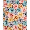 thumbnail image 1 of BSDHOME Polyester 5x7ft Bleu Rose Orange Fleur Fond de Studio de Photographie, 1 of 2