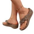 thumbnail image 3 of longantii Orthopedic Sandals for Women 2026 Dressy Casual Summer Wedge Flip Flops Comfortable Beach Vacation Sandals, 3 of 5
