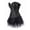 Black, variant on Corset Bustier Set Women Goth Lace 2 Pieces Set Shapewear Lace up Victorian Outfits Female Gold L