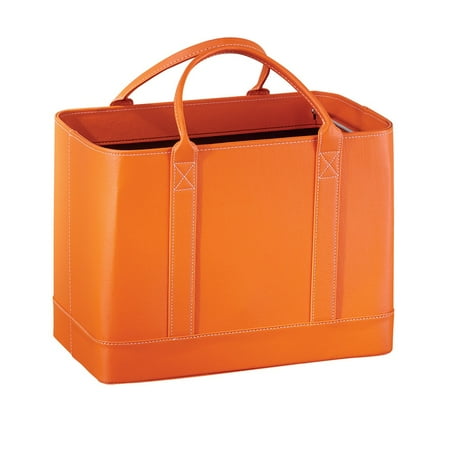 Collections Etc Faux Leather File Organizer Tote Bag Large Faux Leather File Organizer Tote Bag Large