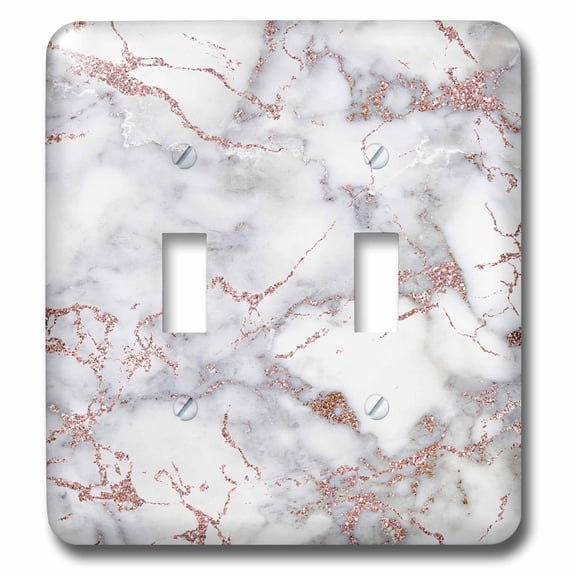 3dRose, Image of Shiny Luxury Trendy Rose gold Glitter Marble Agate Quartz , double toggle switch