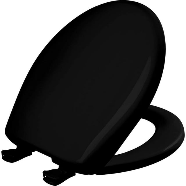 Asiento de inodoro Bemis Slow Close negro redondo de plástico
