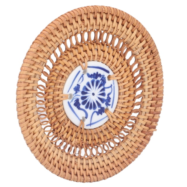 Posavasos De Porcelana Azul Y Blanca Seguro De Usar Para Evitar Daños Portavasos Redondo Hecho A Mano Para Vasos De Albahaca ANGGREK Otros