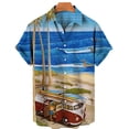 thumbnail image 2 of Camisas hawaianas de verano para hombre, camisas con estampado 3D para vacaciones en la playa, blusas casuales de manga corta para hombre, 2 of 5