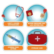 Kid Connection Doctor Pretend Play Set, 19 Pieces