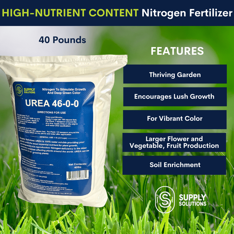 Supply Solutions Urea 46-0-0 Nitrogen Fertilizer, Indoor Outdoor