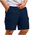 thumbnail image 4 of UAMVSH Men's Cargo Shorts Elastic Waist Drawstring Casual Shorts Summer Outdoor Athletic Work Shorts with Multi Pockets, 4 of 7