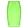 thumbnail image 2 of CENL Women Glossy Shiny High Waist Pencil Mini Skirt Stretchy Bodycon Shirts Clubwear, 2 of 9