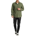 thumbnail image 2 of Lars Amadeus Men's Corduroy Shirt Button Down Regular Fit Long Sleeves Shirts, 2 of 6