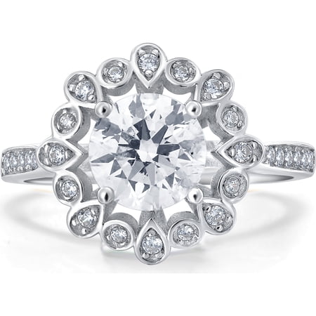 1.5 Carat T.w Cubic Zirconia Antique Flo