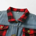 thumbnail image 6 of HCNTES Boys Girls Basic Jean Jacket Kids Casual Denim Coat Classic Outwear（Red,6-12 Months), 6 of 6