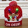 thumbnail image 4 of Sombrero de Navidad de punto Patrón de dibujos animados Sombrero cálido Sombrero creativo unisex colorido suave, 4 of 5