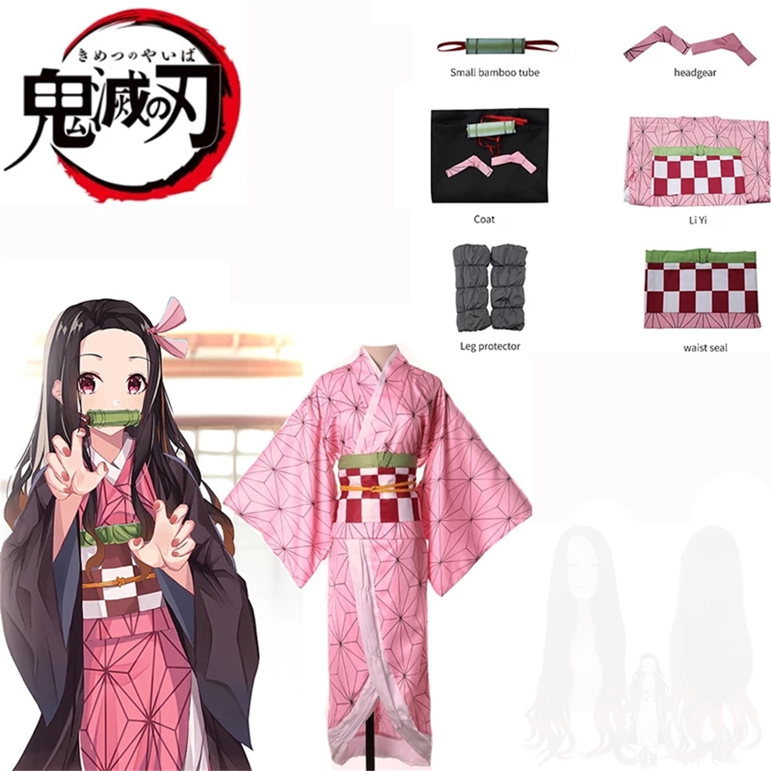 Demon Slayer Kimetsu no Yaiba Kamado Nezuko Anime Kids Adult Kimono ...