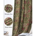 thumbnail image 6 of Sage Green Boho Blackout Curtains 96 Inch Length 2 Panels Set, Vintage Ethnic Tribe Abstract Art Floral Full Shading Curtains for Windows, Blackout Curtains for Bedroom Living Room 52"x96", 6 of 8