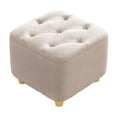 thumbnail image 1 of Reposapiés Asiento Acolchado Reposapiés Cuadrado Para Mesita De Noche Sala De Estar Vestidor Beige Sunnimix Escabel, 1 of 8