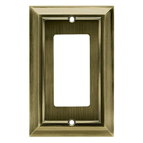 Hampton Bay Architectural 1 Gang Decora Wall Plate - Antique Brass