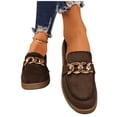thumbnail image 4 of Miluxas Women's Loafers Comfort Slip-Ons Flat Work Shoes Casual Moccasins Penny Loafers Lady Dress Shoes Brown 9(42), 4 of 9