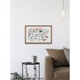 thumbnail image 3 of Marmont Hill Illustrated Map of Oregon State Framed Wall Art, 3 of 6