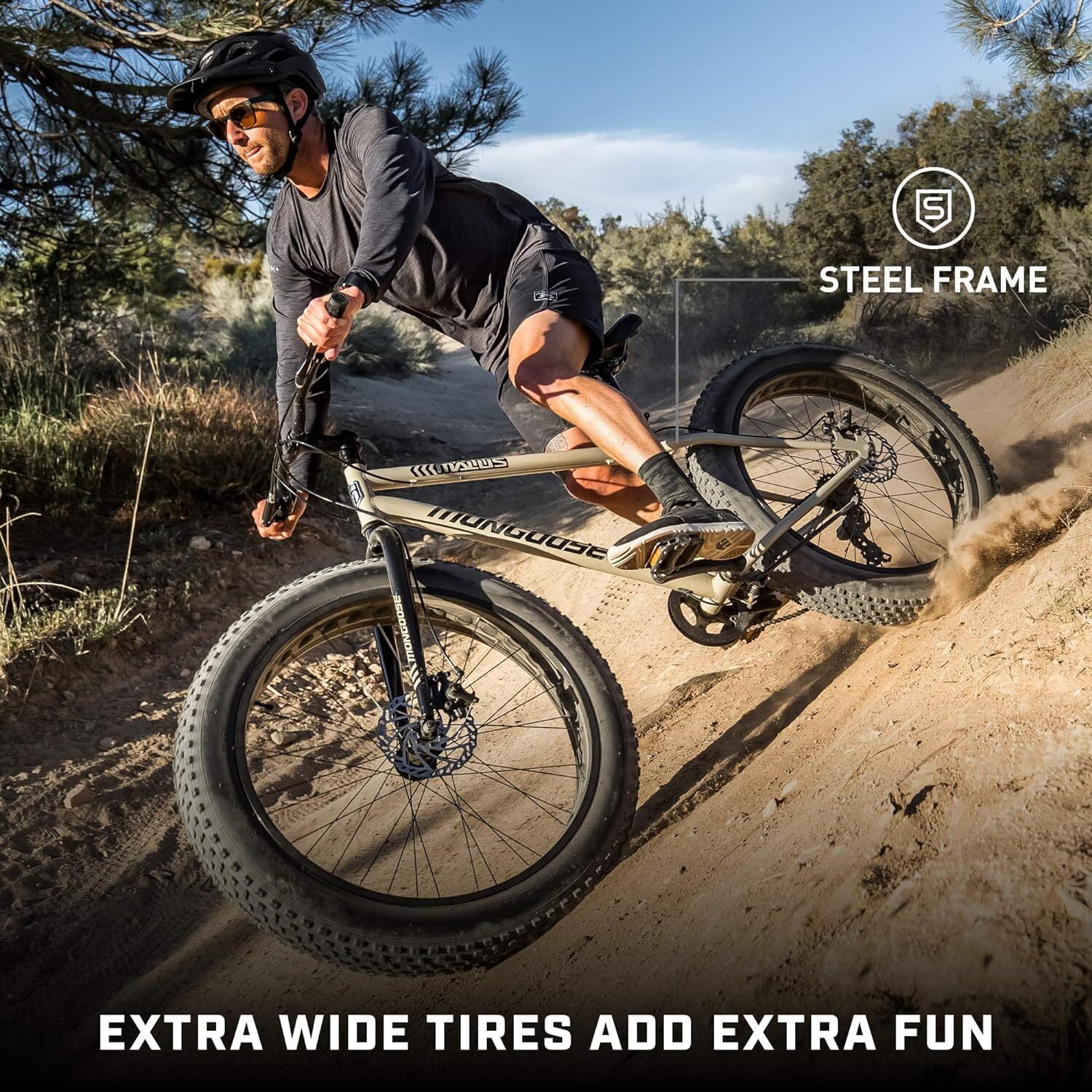 Mongoose Malus 26 In. Adult Fat Tire Mountain Bike for Big Terrain Walmart